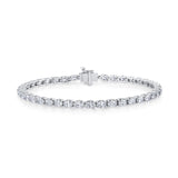 MICHAEL M Earrings 18K White Gold Meksian Oval Tennis Bracelet