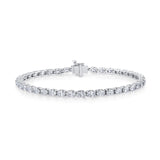 MICHAEL M Earrings 18K White Gold Meksian Oval Tennis Bracelet BR600M