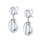 MICHAEL M Earrings 18K White Gold Orb Double Drop Earrings ER623