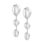 MICHAEL M Earrings 18K White Gold Orb Split Drop Earrings ER526