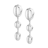 MICHAEL M Earrings 18K White Gold Orb Split Drop Earrings ER526