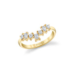 MICHAEL M Earrings 18K Yellow Gold / 4 Mini Montage Emerald Chevron Ring F568