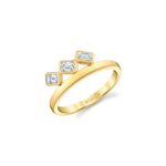 MICHAEL M Earrings 18K Yellow Gold / 4 Mini Montage Floating Emerald Ring F556