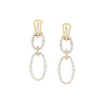 MICHAEL M Earrings 18K Yellow Gold Cloud Oval Drop Earrings