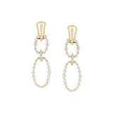 MICHAEL M Earrings 18K Yellow Gold Cloud Oval Drop Earrings