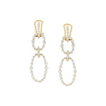 MICHAEL M Earrings 18K Yellow Gold Cloud Oval Drop Earrings ER622