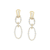 MICHAEL M Earrings 18K Yellow Gold Cloud Oval Drop Earrings ER622