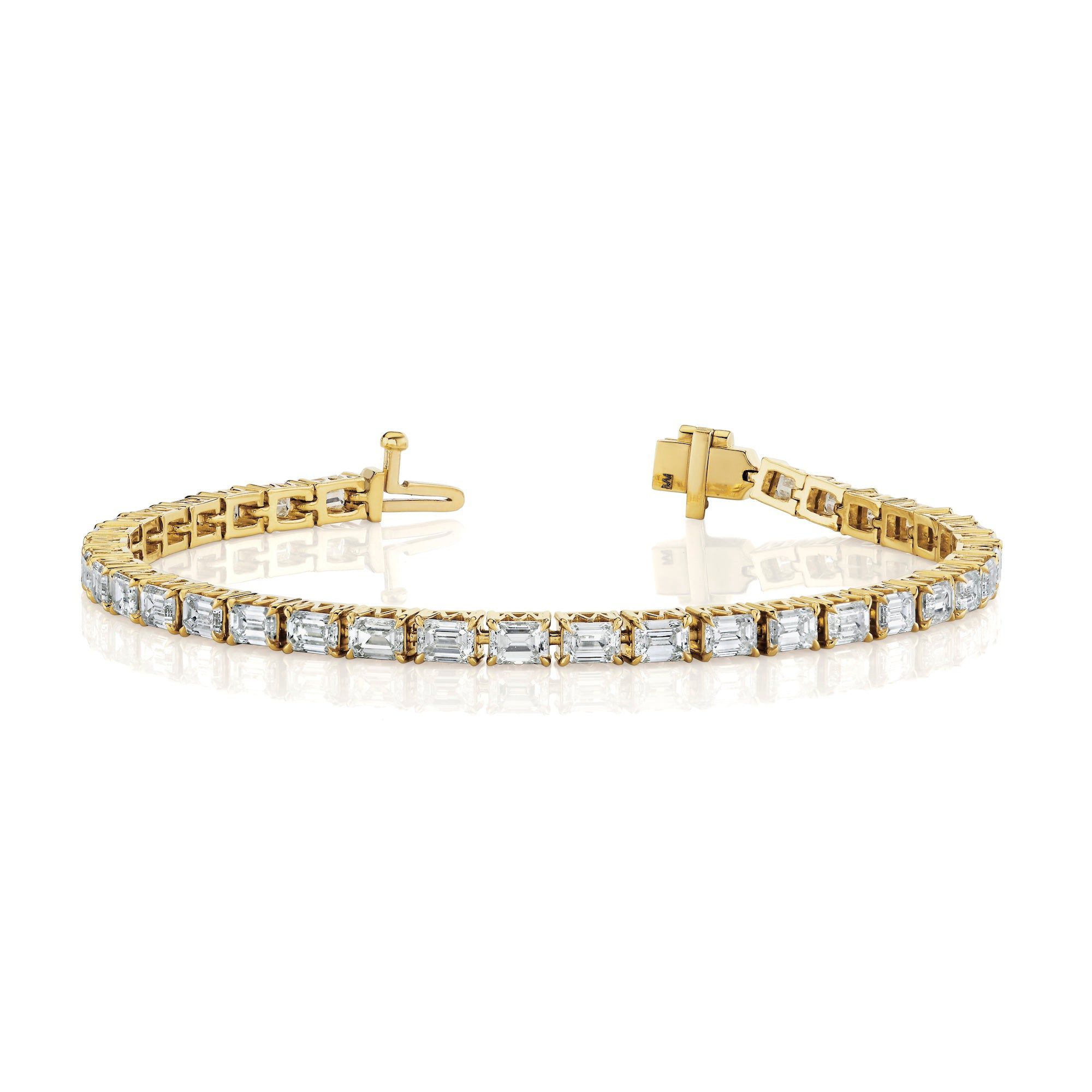 MICHAEL M Earrings 18K Yellow Gold Meksian Emerald Bracelet Petite