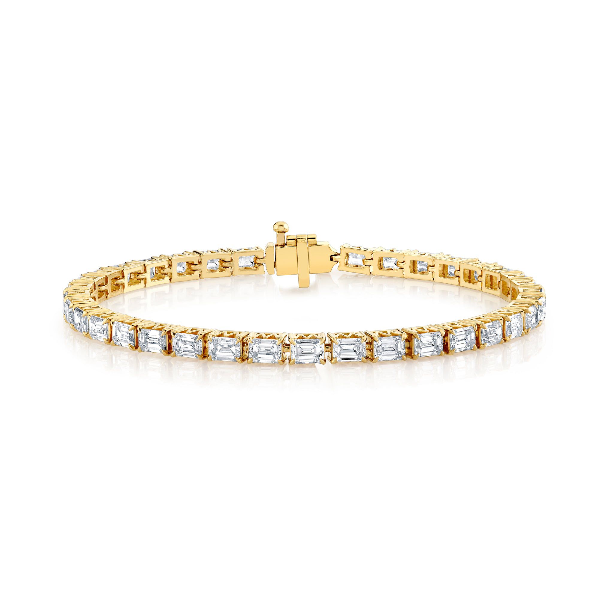 MICHAEL M Earrings 18K Yellow Gold Meksian Emerald Bracelet Petite