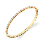 MICHAEL M Earrings 18K Yellow Gold Meksian Oval Eternity Bangle