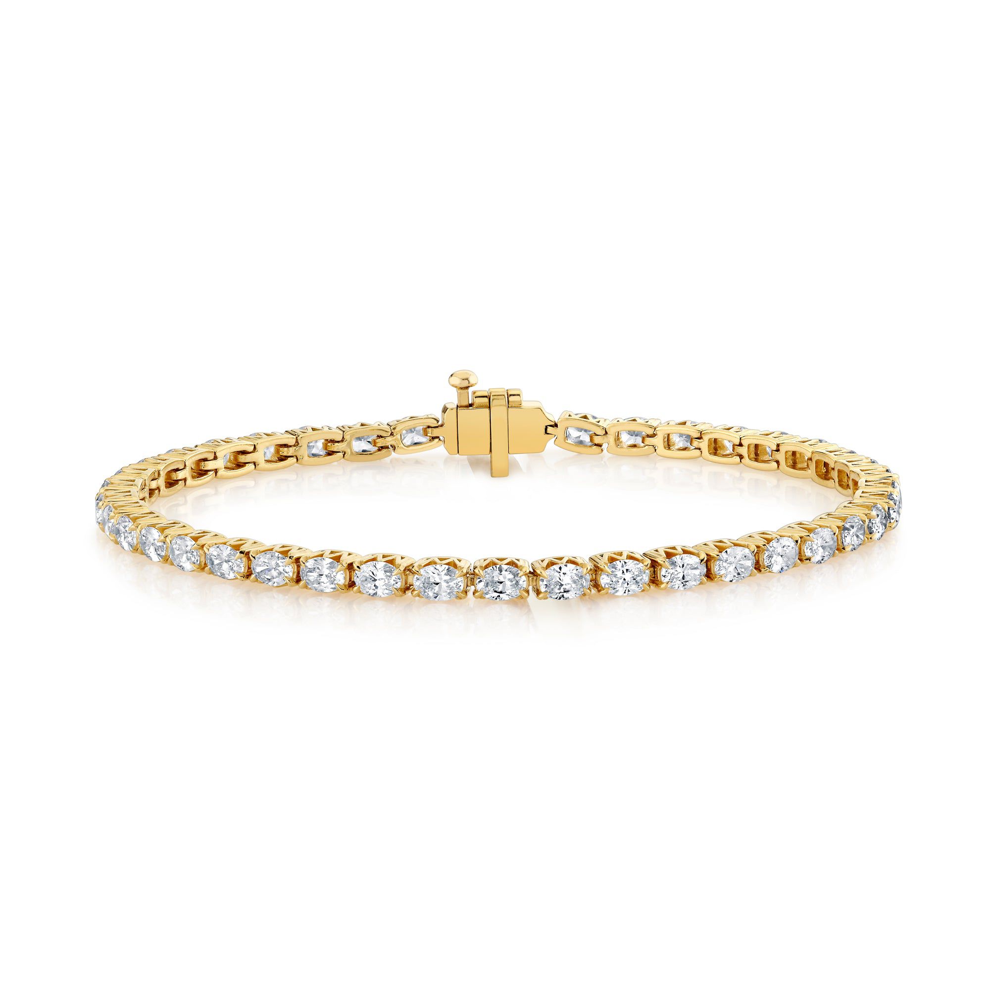 MICHAEL M Earrings 18K Yellow Gold Meksian Oval Tennis Bracelet