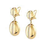 MICHAEL M Earrings 18K Yellow Gold Orb Double Drop Earrings ER623