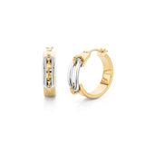 MICHAEL M Earrings 18K Yellow Gold Wide Luxe Link Hoop Earrings ER361HP