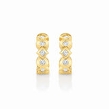 MICHAEL M Earrings Bezel Round and Princess Hoops