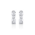 MICHAEL M Earrings Bezel Round and Princess Hoops