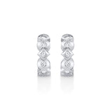 MICHAEL M Earrings Bezel Round and Princess Hoops