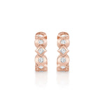 MICHAEL M Earrings Bezel Round and Princess Hoops