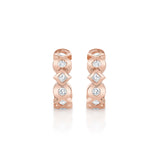 MICHAEL M Earrings Bezel Round and Princess Hoops