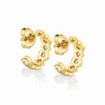 MICHAEL M Earrings Bezel Round and Princess Hoops