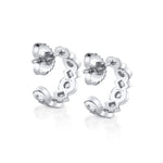 MICHAEL M Earrings Bezel Round and Princess Hoops