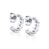 MICHAEL M Earrings Bezel Round and Princess Hoops