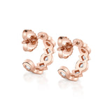 MICHAEL M Earrings Bezel Round and Princess Hoops