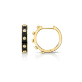 MICHAEL M Earrings Chroma Extruded Bezel Huggies