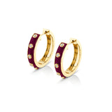 MICHAEL M Earrings Chroma Extruded Bezel Huggies