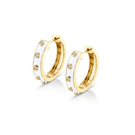 MICHAEL M Earrings Chroma Extruded Bezel Huggies