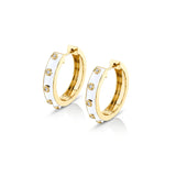 MICHAEL M Earrings Chroma Extruded Bezel Huggies