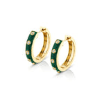 MICHAEL M Earrings Chroma Extruded Bezel Huggies