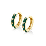 MICHAEL M Earrings Chroma Extruded Bezel Huggies