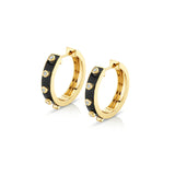 MICHAEL M Earrings Chroma Extruded Bezel Huggies