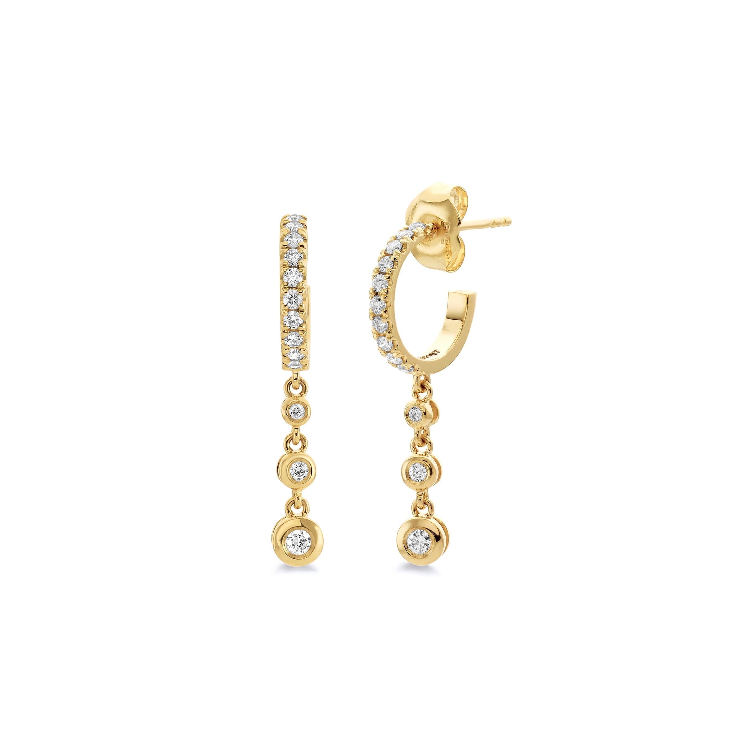 MICHAEL M Earrings Chroma Gold Dangle Hoops