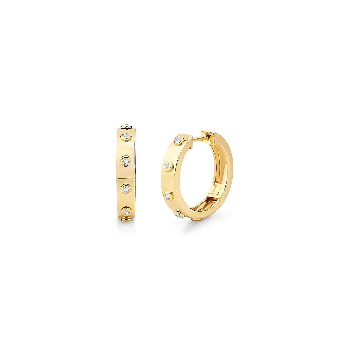 MICHAEL M Earrings Chroma Gold Hinge Hoops