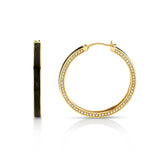 MICHAEL M Earrings Chroma Pavé Edge Hoop Earrings