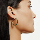 MICHAEL M Earrings Chroma Pavé Edge Hoop Earrings