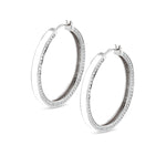 MICHAEL M Earrings Chroma Pavé Edge Hoop Earrings
