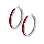 MICHAEL M Earrings Chroma Pavé Edge Hoop Earrings