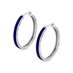 MICHAEL M Earrings Chroma Pavé Edge Hoop Earrings