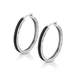 MICHAEL M Earrings Chroma Pavé Edge Hoop Earrings