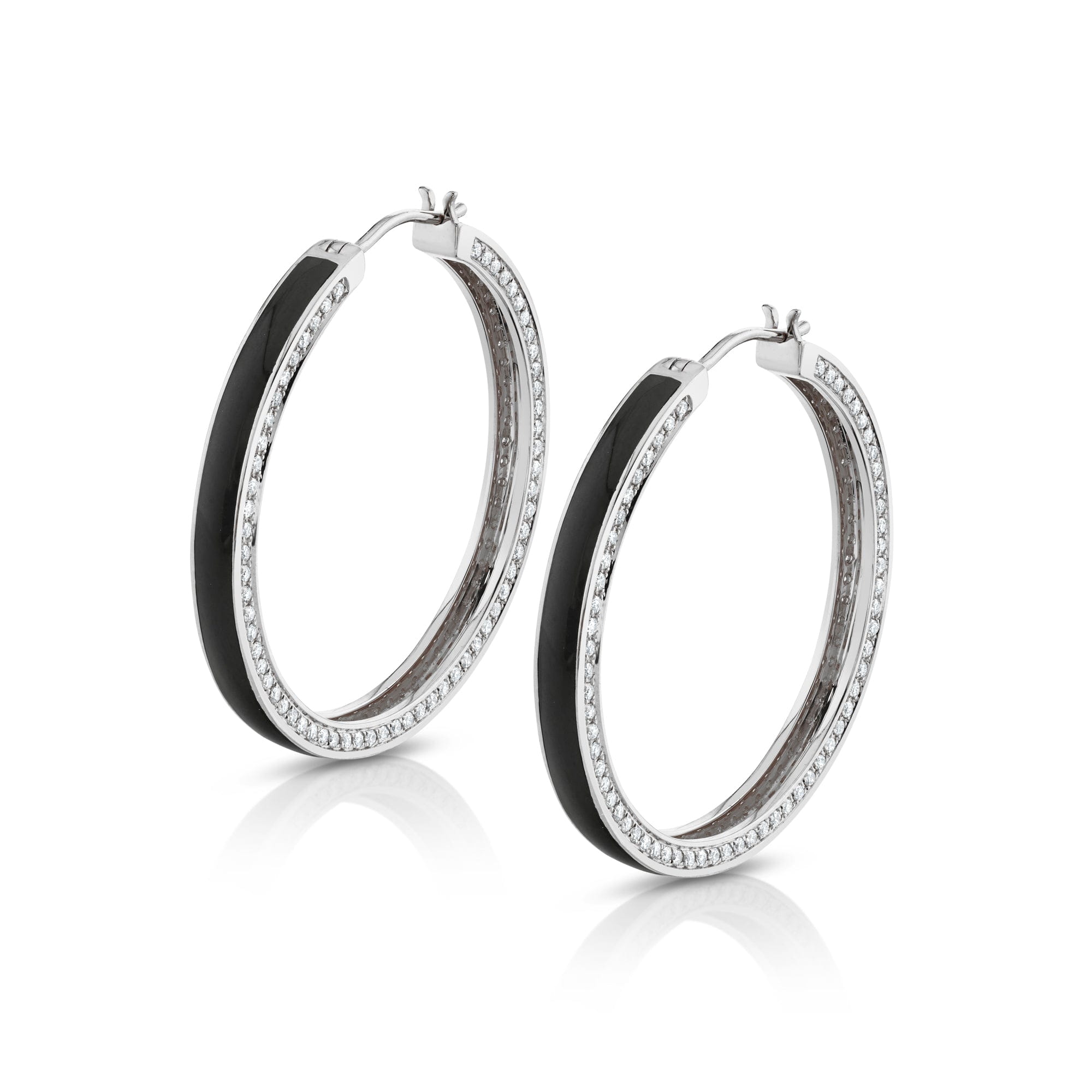 MICHAEL M Earrings Chroma Pavé Edge Hoop Earrings