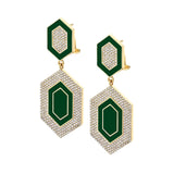 MICHAEL M Earrings Chroma Pavé Hexagon Cocktail Earrings