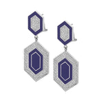 MICHAEL M Earrings Chroma Pavé Hexagon Cocktail Earrings