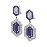MICHAEL M Earrings Chroma Pavé Hexagon Cocktail Earrings
