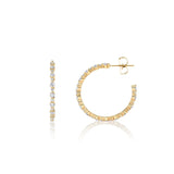MICHAEL M Earrings Cloud Alternating Hoops