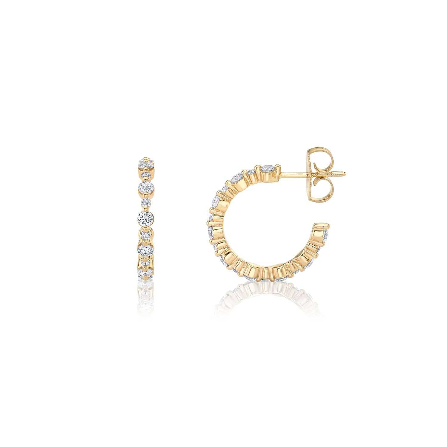 MICHAEL M Earrings Cloud Alternating Huggies