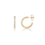 MICHAEL M Earrings Cloud Alternating Huggies
