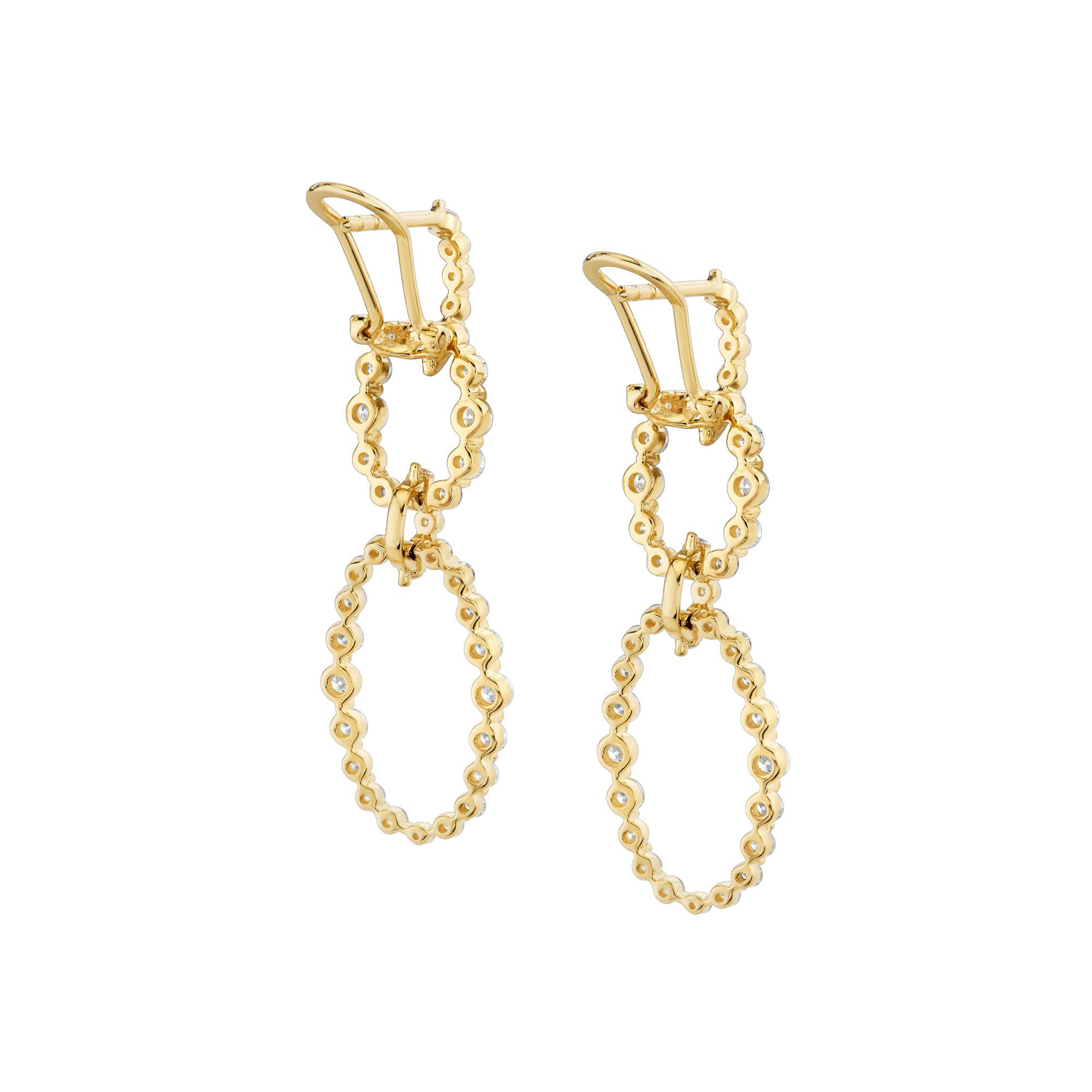 MICHAEL M Earrings Cloud Oval Drop Earrings