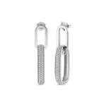 MICHAEL M Earrings Double Luxe Link Wide Drop Earrings